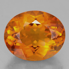 Citrine orange naturelle coupe ovale, 4,60 ct, VVS-VS