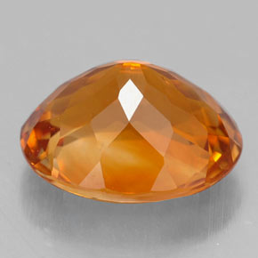Citrine orange naturelle coupe ovale, 4,60 ct, VVS-VS