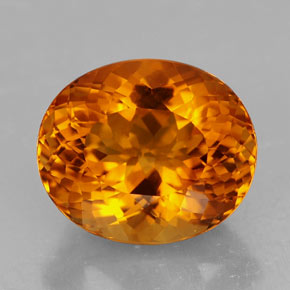 Citrine orange naturelle coupe ovale, 7,16 ct, IF