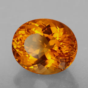 Citrine orange naturelle coupe ovale, 7,16 ct, IF