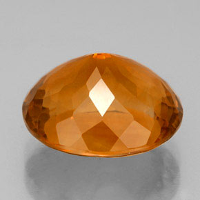 Citrine orange naturelle coupe ovale, 6,32 ct, VVS