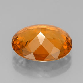 Citrine orange naturelle coupe ovale, 3,47 ct, VVS