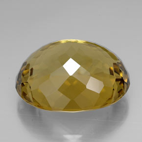 Citrine jaune naturelle coupe ovale, 107,15 ct, IF