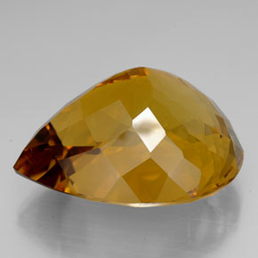 Citrine jaune naturelle en forme de poire, 114,05 ct, IF