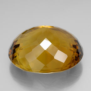 Citrine jaune naturelle coupe ovale, 104,30 ct, IF