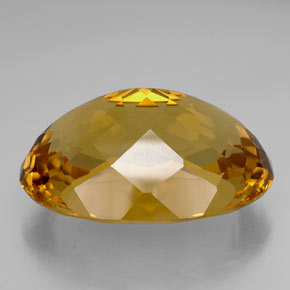 Citrine jaune naturelle coupe ovale, 99,25 ct, IF