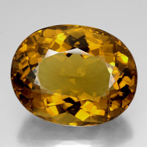 Citrine jaune naturelle coupe ovale, 105,90 ct, IF