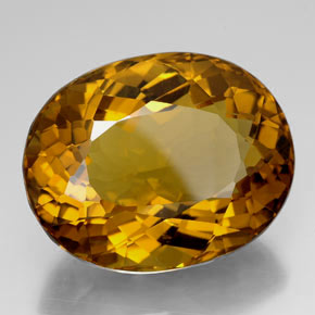 Citrine jaune naturelle coupe ovale, 105,90 ct, IF