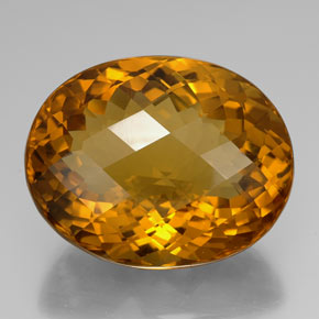 Citrine jaune naturelle coupe ovale, 100,00 ct, IF