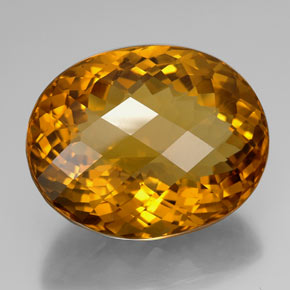 Citrine jaune naturelle coupe ovale, 100,00 ct, IF