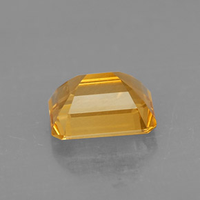 Citrine jaune naturelle taille émeraude, 2,10 ct, VS
