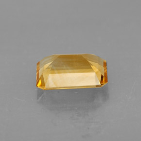 Citrine jaune naturelle taille émeraude, 1,86 ct, VS