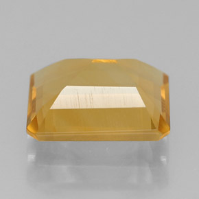 Citrine jaune naturelle taille émeraude, 1,92 ct, VS