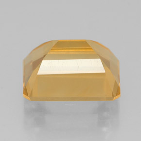Citrine jaune naturelle taille émeraude, 2,30 ct, VVS-VS