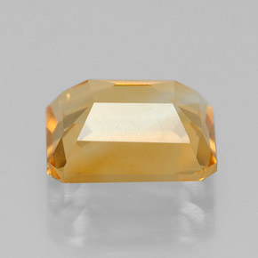 Citrine jaune naturelle taille émeraude, 2,09 ct, VVS-VS