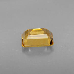 Citrine jaune naturelle taille émeraude, 2,03 ct, VS