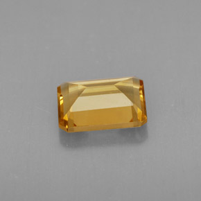 Citrine jaune naturelle taille émeraude, 1,74 ct, VVS-VS