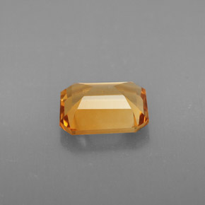 Citrine jaune naturelle taille émeraude, 1,80 ct, VVS-VS