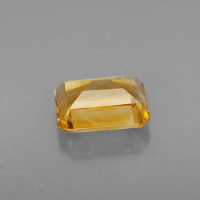 Citrine jaune naturelle taille émeraude, 2,12 ct, VVS-VS