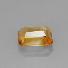 Citrine jaune naturelle taille émeraude, 1,99 ct, VVS