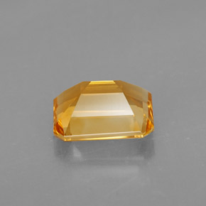 Citrine jaune naturelle taille émeraude, 1,97 ct, VVS