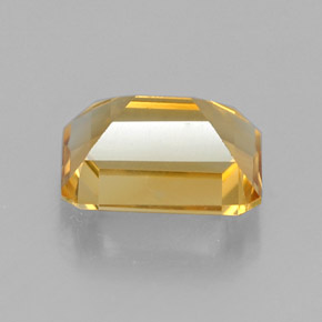 Citrine jaune naturelle taille émeraude, 1,52 ct, VVS-VS