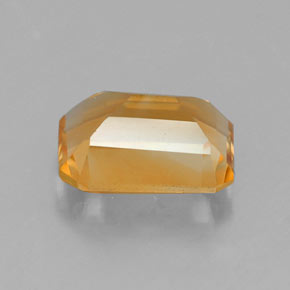 Citrine jaune naturelle taille émeraude, 1,39 ct, VVS