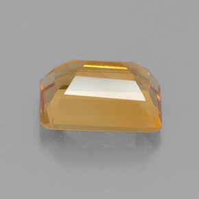 Citrine jaune naturelle taille émeraude, 1,43 ct, VVS