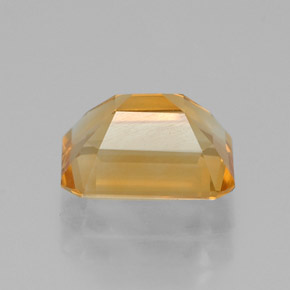 Citrine jaune naturelle taille émeraude, 1,46 ct, VVS