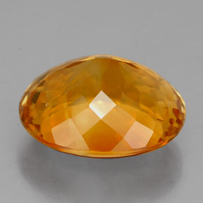 Citrine orange naturelle coupe ovale, 6,58 ct, VVS