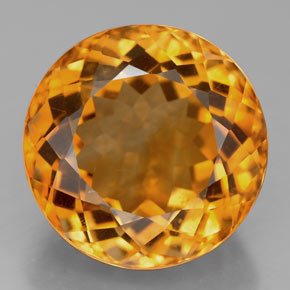 Citrine Jaune orange naturelle Coupe roude, 10.88 ct, VVS-VS