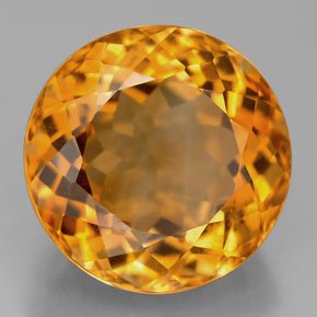 Citrine Jaune orange naturelle Coupe roude, 10.88 ct, VVS-VS