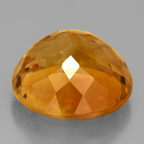 Citrine Jaune orange naturelle Coupe roude, 10.88 ct, VVS-VS