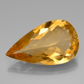 Citrine Jaune doré naturelle En forme de poire, 27.18 ct, VVS