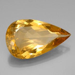 Citrine Jaune doré naturelle En forme de poire, 27.18 ct, VVS
