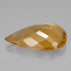 Citrine Jaune doré naturelle En forme de poire, 27.18 ct, VVS
