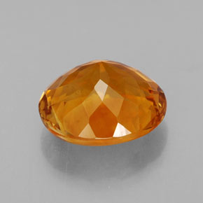 Citrine orange naturelle coupe ovale, 3,37 ct, VVS