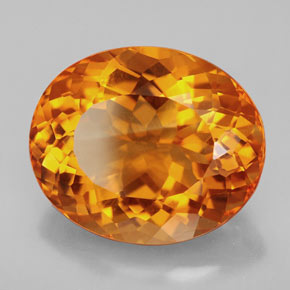 Citrine orange naturelle coupe ovale, 14,55 ct, IF