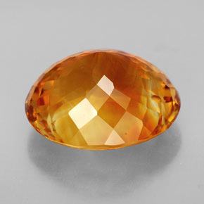 Citrine orange naturelle coupe ovale, 13,09 ct, IF