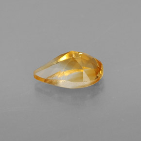 Citrine jaune naturelle en forme de poire, 0,76 ct, VVS