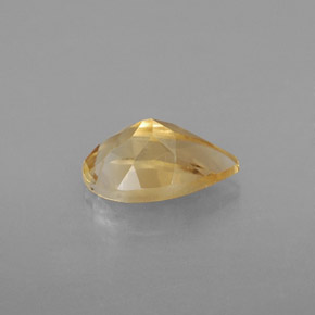 Citrine jaune naturelle en forme de poire, 0,77 ct, VVS