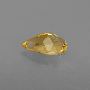 Citrine jaune naturelle en forme de poire, 0,70 ct, VVS