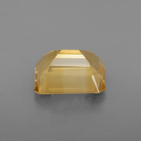 Citrine jaune naturelle taille émeraude, 2,08 ct, VS