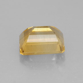Citrine jaune naturelle taille émeraude, 2,50 ct, VS