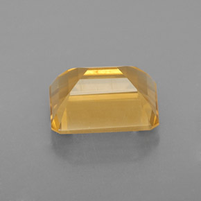Citrine jaune naturelle taille émeraude, 2,19 ct, VVS