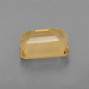 Citrine jaune naturelle taille émeraude, 2,33 ct, VVS