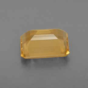 Citrine jaune naturelle taille émeraude, 2,09 ct, VVS