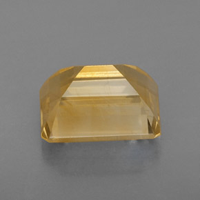 Citrine jaune naturelle taille émeraude, 2,33 ct, VS
