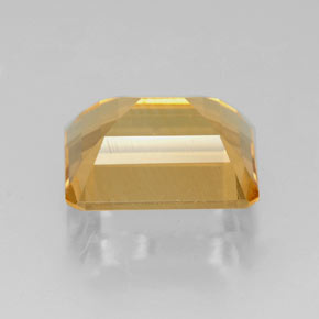 Citrine jaune naturelle taille émeraude, 2,18 ct, VVS