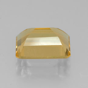 Citrine jaune naturelle taille émeraude, 2,23 ct, VVS